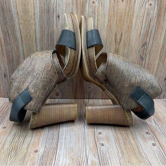 Coque Terra Anthropologie Sanne Shimmer Wrap Heels EU 39 - Picture 6 of 9